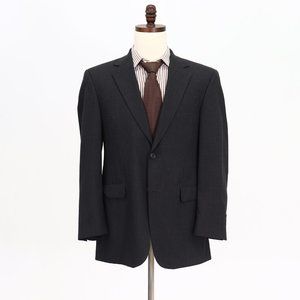 Stafford 40R Gray Solid 2-Button Sport Coat Blazer Jacket B776